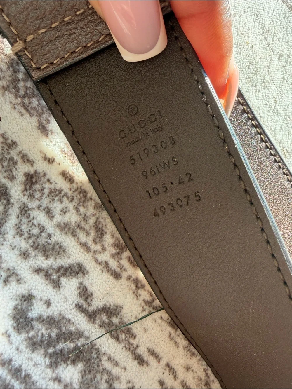 Gucci Brown Leather Logo Belt